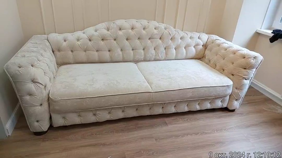 Замена обивки дивана на дому. Библиотека имени Ленина